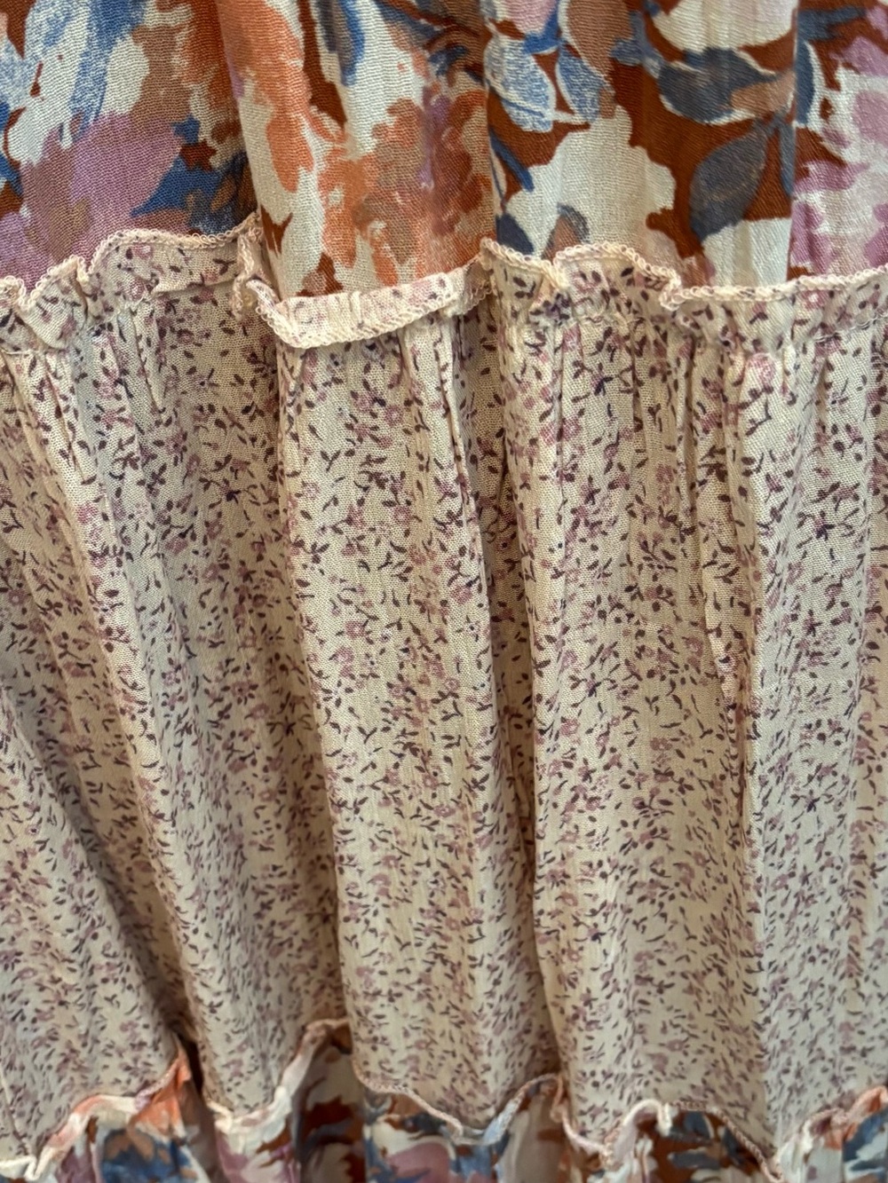 Inspired Hearts Pastel Floral Slip Dress in Blush, Dusty Blue & Mauve - Picture 3 of 7